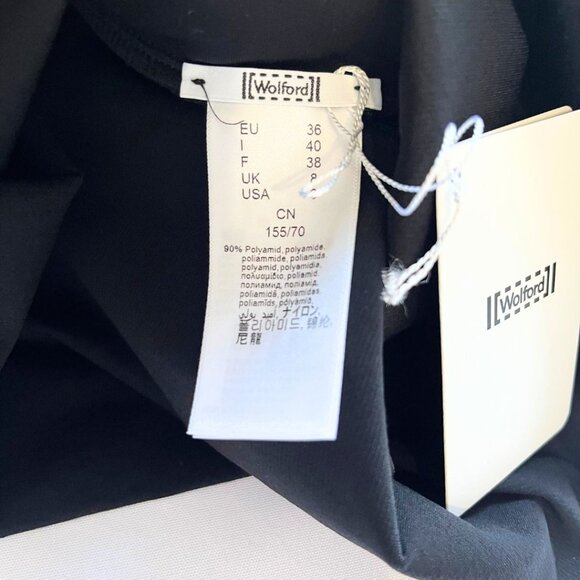 NWT WOLFORD OTTAMAN RIBBED SUPER STRETCH PENCIL SKIRT IN BLACK - Picture 7 of 8
